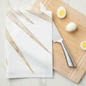 Elegant Gold Doodles Sun Moon Mandala Design Theedoek (Quarter Fold)