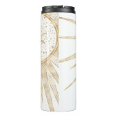 Elegant Gold Doodles Sun Moon Mandala Design Thermosbeker (Achterkant)