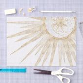 Elegant Gold Doodles Sun Moon Mandala Design Tissuepapier (Craft)