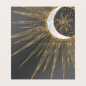 Elegant Gold Doodles Sun Moon Mandala Design Visitekaartje (Buitenkant ongevouwen)