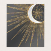 Elegant Gold Doodles Sun Moon Mandala Design Visitekaartje (Binnenkant ongevouwen)