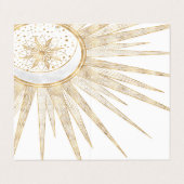 Elegant Gold Doodles Sun Moon Mandala Design Visitekaartje (Buitenkant ongevouwen)