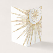 Elegant Gold Doodles Sun Moon Mandala Design Visitekaartje (Buitenkant)