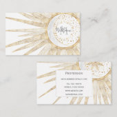 Elegant Gold Doodles Sun Moon Mandala Design Visitekaartje (Voorkant / Achterkant)