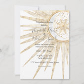 Elegant Gold Doodles Sun Moon Mandala Wedding Kaart (Voorkant)