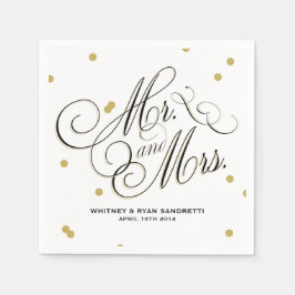 Elegant Gold Dot Napkin Servetten