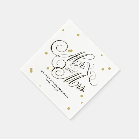 Elegant Gold Dot Napkin Servetten (Hoek)