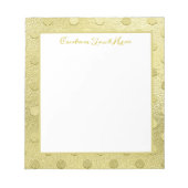 Elegant Gold Dot Pattern Glam op maat Notitieblok (Voorkant)