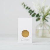 Elegant Gold Dot Visitekaartje (Staand voorkant)
