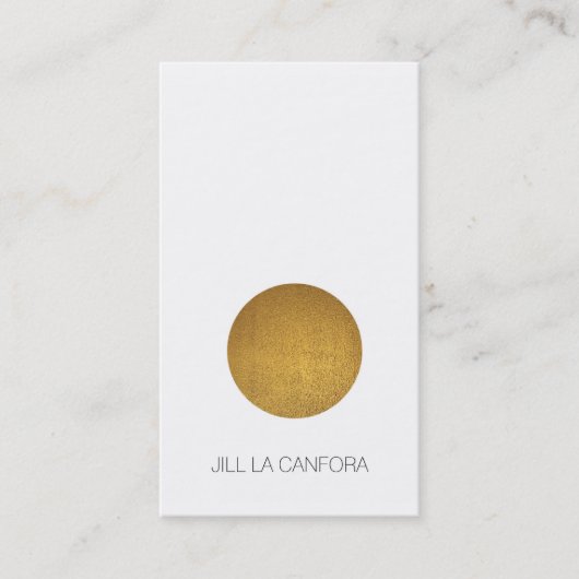 Elegant Gold Dot Visitekaartje (Voorkant)