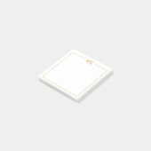Elegant Gold Double Border Monogram Post Post-it® Notes (Schuin)