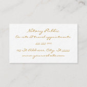 Elegant Gold Double Lijst Monogram Noteerbaar publ Visitekaartje (Achterkant)
