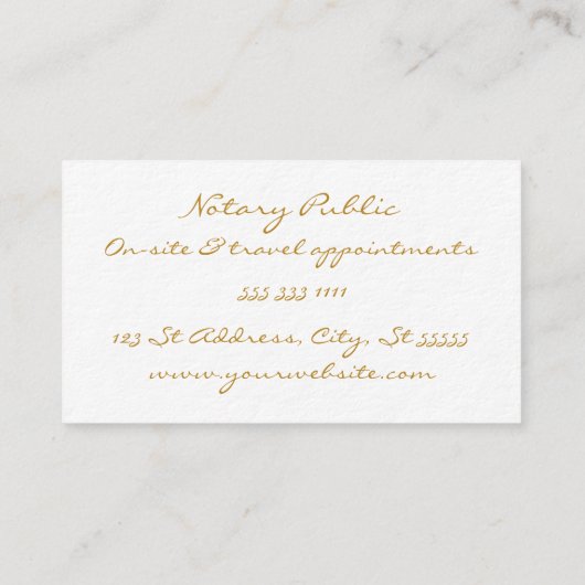 Elegant Gold Double Lijst Monogram Noteerbaar publ Visitekaartje (Achterkant)