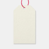 Elegant Gold Dove Heilige Rosary Rozen Cadeaulabel (Achterkant)