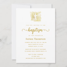 Elegant Gold Dove White Cross Religieuze Baptisme