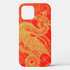 Elegant Gold Dragon Monogram Hoesje-Mate iPhone Ca Case-Mate iPhone Case