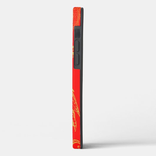 Elegant Gold Dragon Monogram Hoesje-Mate iPhone Ca Case-Mate iPhone Case (Achterkant / Links)