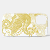 Elegant Gold Dragon Monogram Hoesje-Mate iPhone Ca Case-Mate iPhone Case (Achterkant (horizontaal))