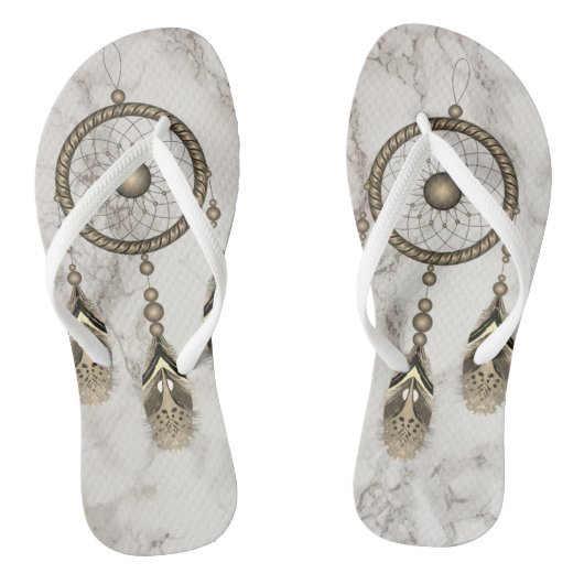 Elegant Gold Dream Catcher Teenslippers (Voetbed)