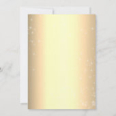 Elegant Gold Dress Quinceanera Kaart (Achterkant)