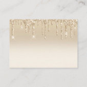 Elegant Gold Drip Baby shower Diaper Raffle Kaart (Achterkant)