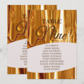 Elegant Gold Dripping Tabel 9 Nine Seed Chart Kaart (Voorkant / Achterkant)