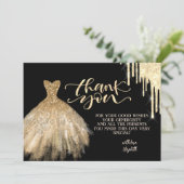 Elegant Gold Drives — zwart dress — bedankt voor u (Staand voorkant)