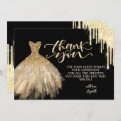 Elegant Gold Drives — zwart dress — bedankt voor u (Voorkant / Achterkant)