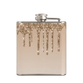 Elegant Gold Driving Faux Glitter Monogram Heupfles (Achterkant)