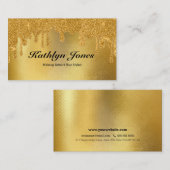 Elegant Gold Driving Simple Makeup Hair Beauty Visitekaartje (Voorkant / Achterkant)