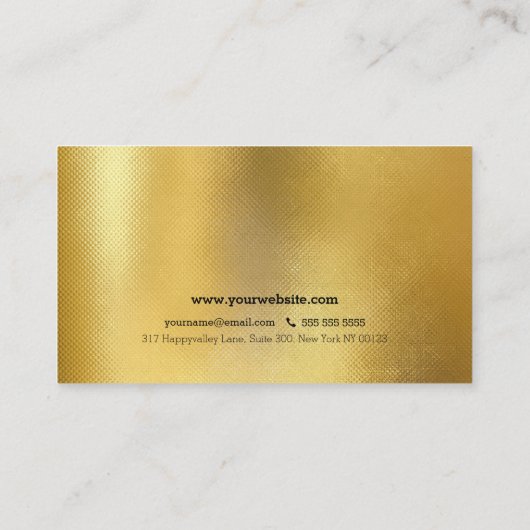 Elegant Gold Driving Simple Makeup Hair Beauty Visitekaartje (Achterkant)