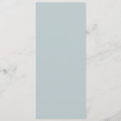 ELEGANT GOLD DUSKY BLUE BEACHY STARFISH WEDDING MENU (Achterkant)