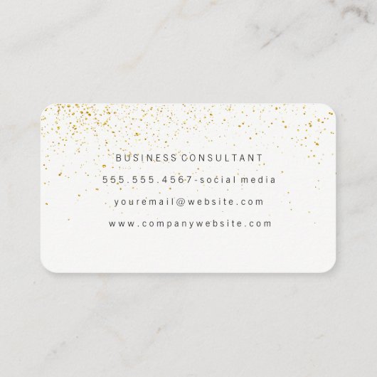 Elegant Gold Dust Visitekaartje (Achterkant)