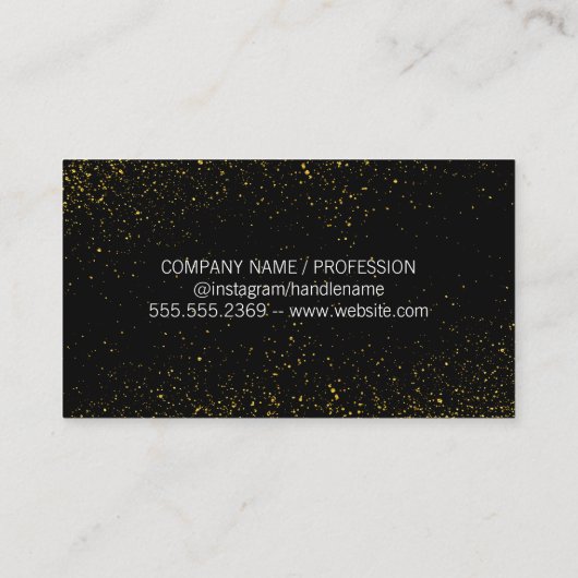 Elegant Gold Dust Visitekaartje (Achterkant)