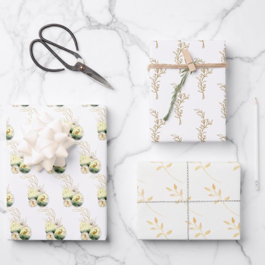 Elegant Gold Easter Assortiment van Inpakpapier Vel (Voorkant)