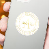Elegant Gold Editable Text Transparant Sticker