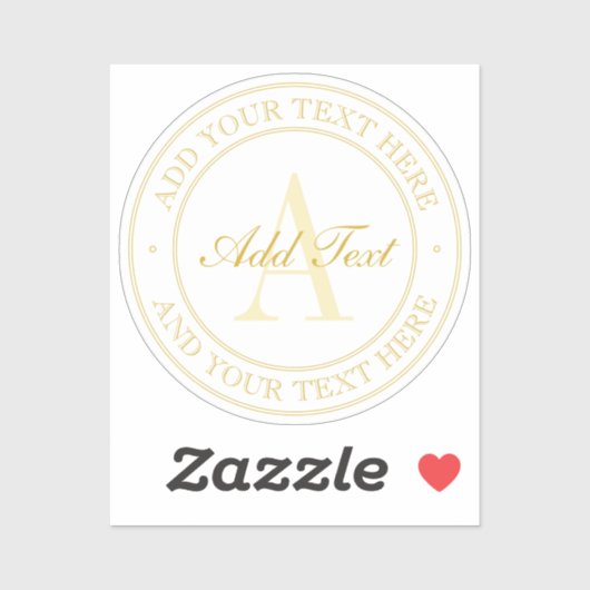 Elegant Gold Editable Text Transparant Sticker (Vel)