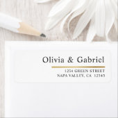 Elegant Gold — eenvoudig formeel adres voor retour Etiket (Insitu)