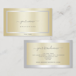 Elegant Gold Effect met Silver Lijst Professional Visitekaartje