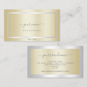 Elegant Gold Effect met Silver Lijst Professional Visitekaartje
