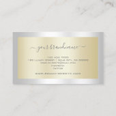 Elegant Gold Effect met Silver Lijst Professional Visitekaartje (Achterkant)