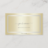 Elegant Gold Effect met Silver Lijst Professional Visitekaartje (Voorkant)