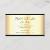 Elegant Gold Effect Zwart Custom Logo Professional Visitekaartje (Achterkant)