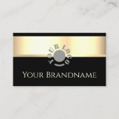 Elegant Gold Effect Zwart Custom Logo Professional Visitekaartje (Voorkant)
