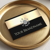 Elegant Gold Effect Zwart Custom Logo Professional Visitekaartje