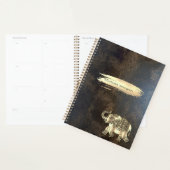 Elegant Gold Elephant, penseelstreek, lederen uite Planner (Display)