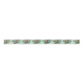 Elegant Gold & Emerald Poppy Wedding  Satin Ribbon Satijnen Lint (Voorkant)