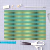 Elegant Gold en Aqua Striped Tissue Paper Tissuepapier (Craft)
