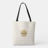 Elegant Gold en Beige Summer Tote Bag (Achterkant)