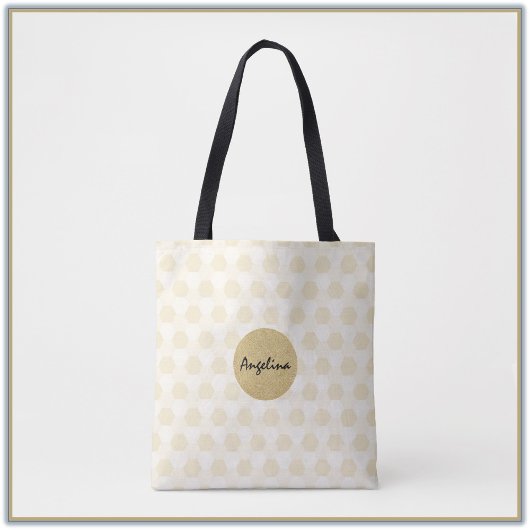 Elegant Gold en Beige Summer Tote Bag